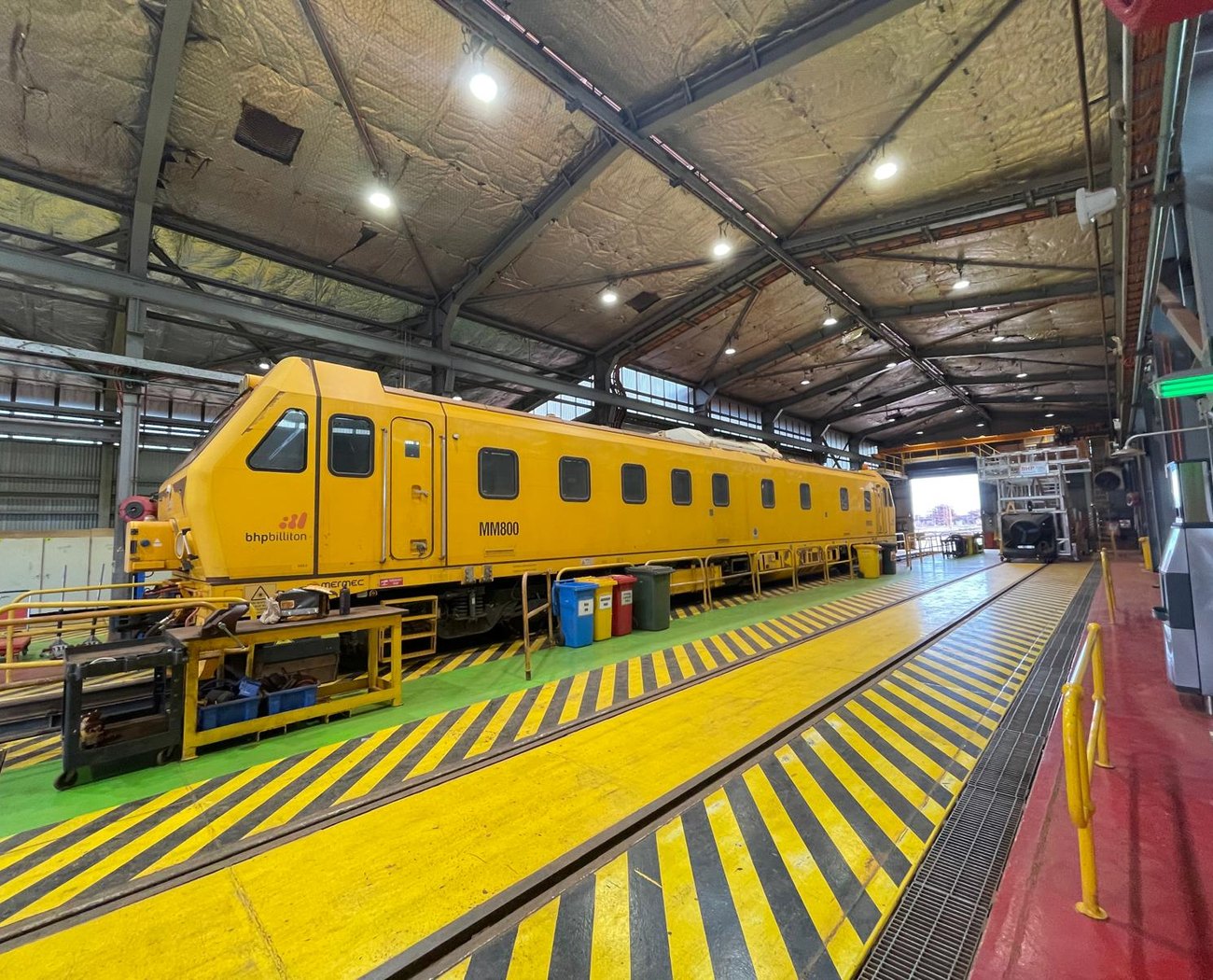 Track machine fire suppression upgrade on ancillary rolling stock
